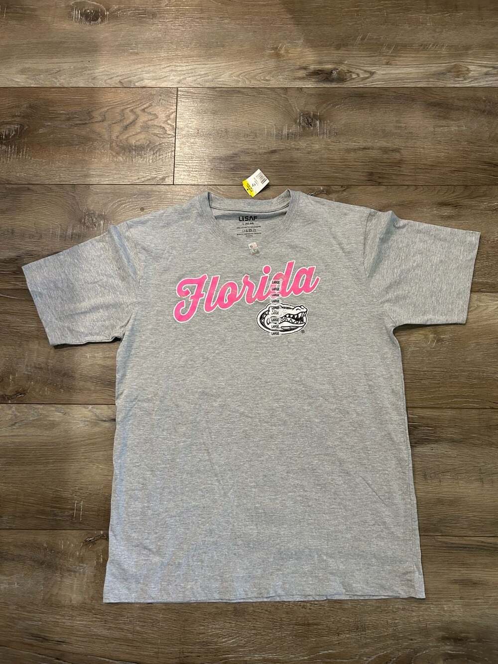 Lisaf Florida Gators Mens Gray Short Sleeve Graphic T-Shirt Large